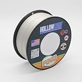 FINS Hollow Core Braided Fishing Line - USA Made, Spliceable Braid for Bluewater Angling, Superior Knotless Leader Transition - 16-Strand for Increased Reel Capacity - White - 60 lb - 100 Yds