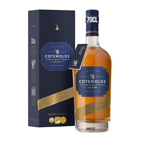 Cotswolds Founders Choice Single Malt Whisky with Gift Box | 70cl | 59.1% vol | Non-Chill Filtered | No Caramel Colouring | Award Winning English Whisky | Best enjoyed neat or in an Old Fashioned