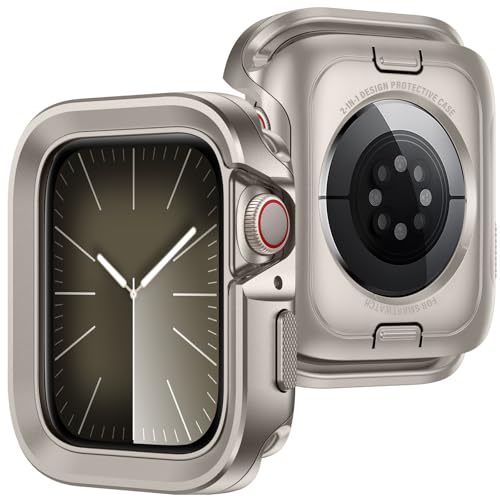 Materiale di alta qualità: realizzato in materiale metallico di alluminio e morbido design composito del paraurti interno in TPU, copre lo schermo dell'orologio e i bordi curvi; flessibile, leggero per una protezione duratura e resistente agli urti su cui puoi contare. Facile da installare e rimuovere.