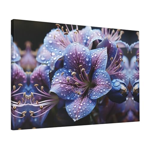 Toile murale fleurs violettes 40,6x61cm pour habiller un mur vide sans effort