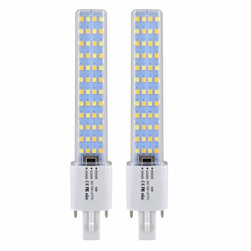 YinzPlus G23 LED Bulbs Warm White Nautral White Cold White Light 3 in 1 CRI 90 6 Watt Equal to 9W 830 PLS 2 Pin G23 Bulb 2 Pcs