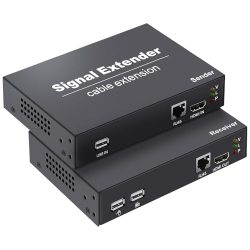 Rallonge HDMI KVM USB Ethernet pour résoudre les pertes de signal vidéo et USB jusqu'à 120m