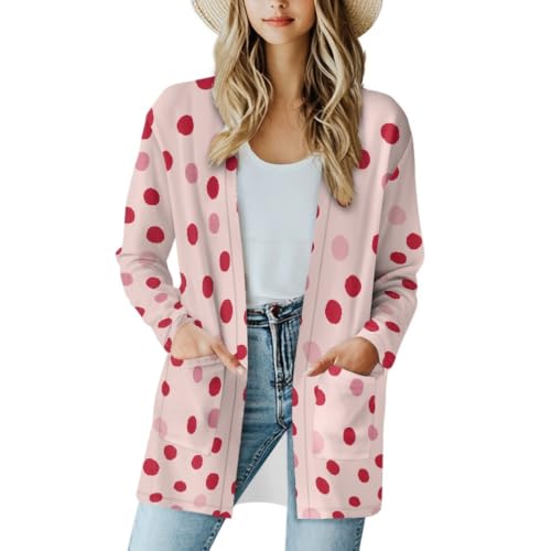 Image of Cardigan Sweaters for Women Long Sleeve Cardigan Soft Drape Open Front Fall Dusters V-Neck Jackets Dressy Loose Coat