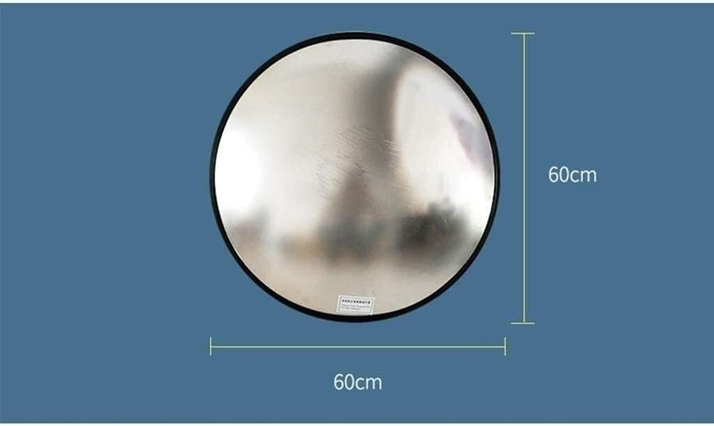 Lustro drogowe, Lustro wypukłe Okrągłe lustro sferyczne, czarny plastikowy obiektyw szerokokątny(60cm)