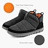 LongBay Men's Nylon Boots Warm Memory Foam Non-Slip for Indoor & Outdoor Rubber Sole Snow Boots Slipper House Shoes Gift for Him Grey,8-9 #3