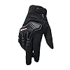 TVS Riding Gloves for Men-Mesh for Ventilation, Bike Riding Gloves With Touch Screen Compatible & Visor Wiper Fingertips, TPR Protection for Knuckles-Premium Bike Gloves for Riding Comfort (Black-M)