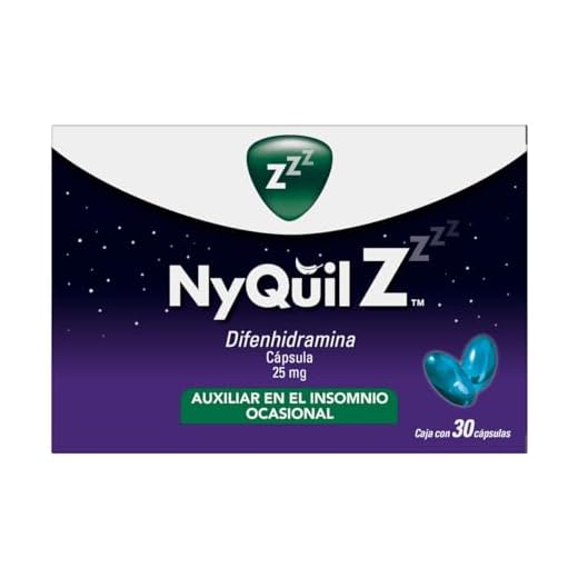 NyQuil Z - Difenhidramina 25 g, Ayuda a Conciliar el Sueño, Cápsulas para el Insomnio Ocasional, Ayuda a Dormir, para Dormir Bien, Caja con 30 Unidades