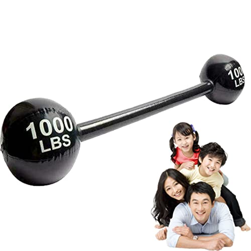 Jorzer Inflatable Dumbbell Lifting Strongman Fancy Dress Accessory Fake Barbell Fake Dumbell for Circus Props Party Decoration Black,Toys
