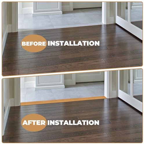 Vinyl-Door-Threshold Floor-Transition-Strips Self Adhesive 36 inch, Threshold 3/4''~4/5'', Transition-Strips for Doorways, Edge-Reducer for Door/Floor by EaseThrift - Image 7