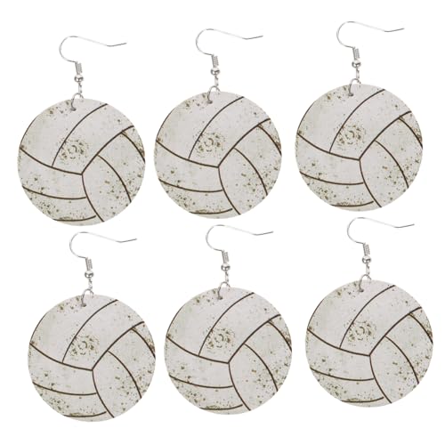 Boucles d'oreilles de sport football et baseball en cuir pour femme et ado