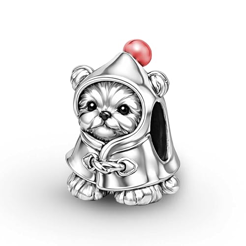 Image of GNOCE Pet Dog Bowl Bead Charm For Women, S925 Sterling Silver Bead Charm NecklaceBracelet for Her, Jewelry Gift