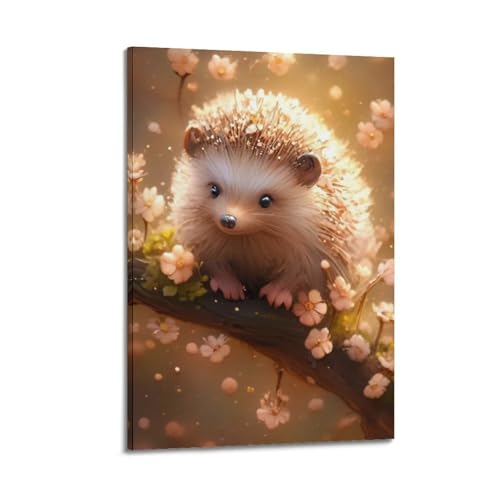 Poster hérisson décoration murale chambre pour une ambiance zen