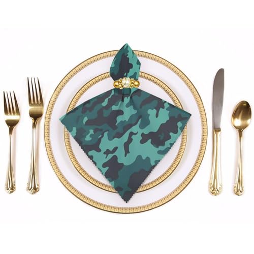 Servilletas de Tela con Camuflaje Teal 18x18 Pulgadas 4 PCS miniatura 3