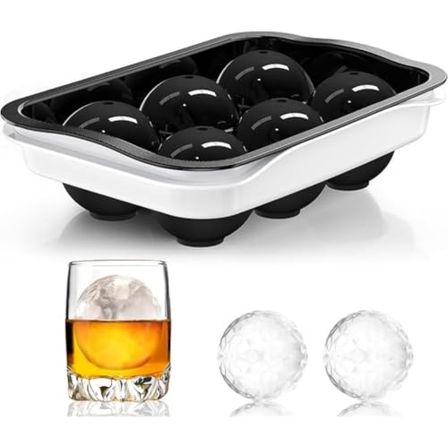 Image of Sprqcart Easy Push Premium Pop Up Ice Cube Tray with Flexible Silicon Bottom and Over Lid, 6 Cube Trays Stackable Durable and Dishwasher Safe (Black, Pack of 1)