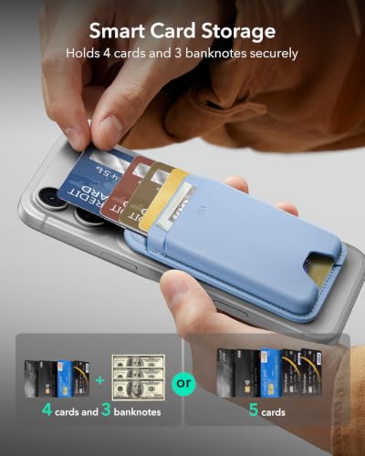 Image of ESR for MagSafe Wallet, 5 Card Holder for Phone Case, RFID Blocking