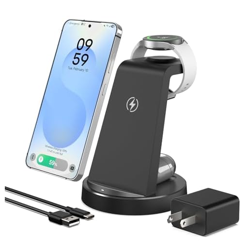 Wireless Charger for Samsung, 3-in-1 Android Charging Station