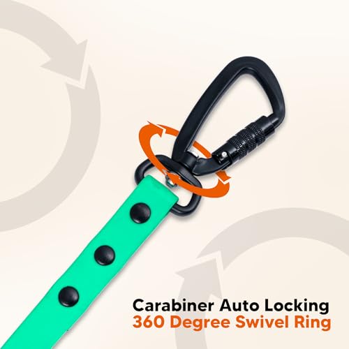 Image of Adil's Biothane Dog Leash - Waterproof Leashes for Dogs, Metal Hook, Adjustable 5ft Length Suitable for Dogs & Puppies, Ideal for Walking, Running & Training (Forest Green)