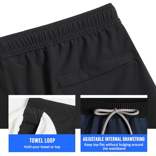 Image of maamgic Mens Workout Shorts 2 in 1 Stretch 5 inch / 7 inch Gym Shorts Running Shorts with Compression Liner Zip Pocket