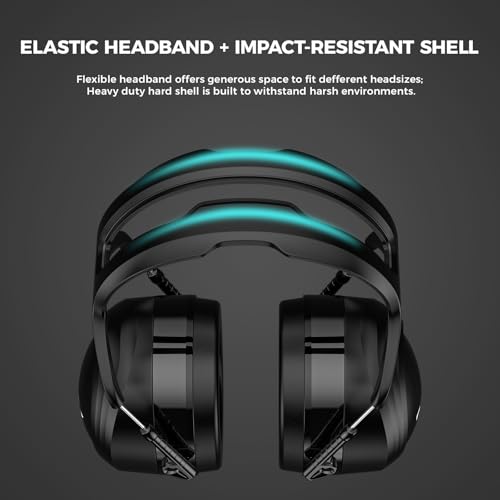 Image of ProCase Extra Large SNR 37dB Noise Cancelling Headphones NRR 30dB Ear Muffs | Hearing Protection for Adults Noise Reduction, Wide Size Adjustment and Comfortable