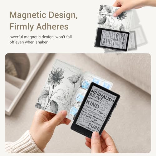Image of CoBak Magnetic Case for XTEINK X4, Ultra-Lightweight Protective Cover for Xteink X4 E-Reader, Secure Magnetic Attachment(Sketching Sunflowers)