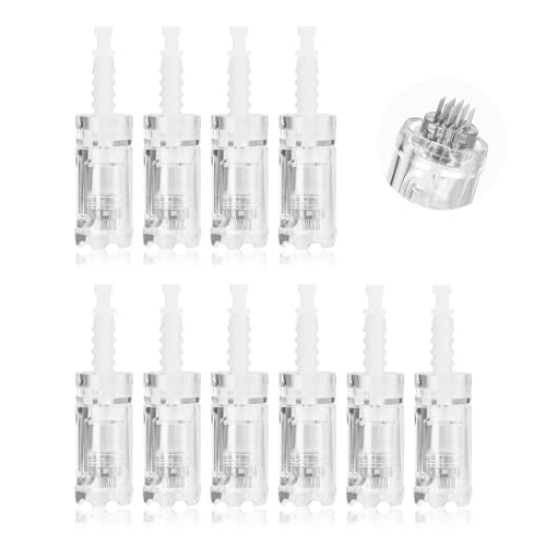 Agujas dermapen 36 puntas Microneedling Cartuchos de Repuesto para Derma Pen Dr.pen Ultima A6/A10, Puntas Derma Roller, Ranura para Bayoneta, 10 Unids