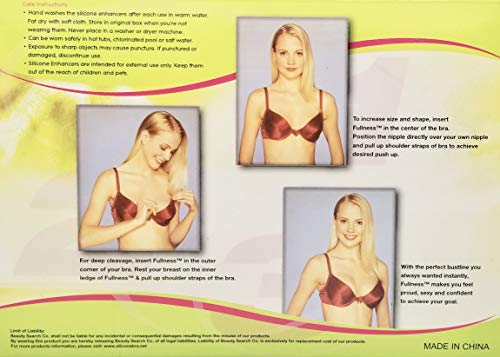 Silicone Breast Enhancer Bra Insert with Nude Nipples - Large
