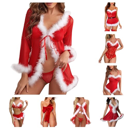 Générique Mere Noel NoëL MèRe DéGuisement Femme Christmas Costume Adulte Lingerie Sexy Tenue Lingerie Femme NoëL Seduction,Lingeries Sexy Hot Chaude...