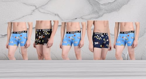 Image of Men's Nylon Stretch Printed Trunk | Ultra-Soft, Breathable Innerwear for Men | Stylish & Supportive Fit
