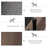 PawHut Hundebett Hundeliege Outdoor Katzenbett Haustierbett Schlafplatz Stahl 600D Oxford-Gewebe Braun 76 x 61 x 18 cm