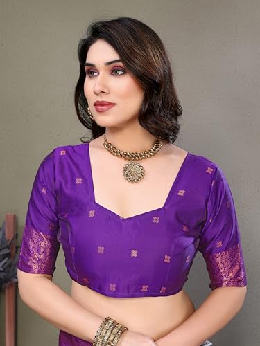 Image of Avantika Fashion Women's Kanjivaram Style Soft Silk Banarasi Sarees With Blouse Piece For Women