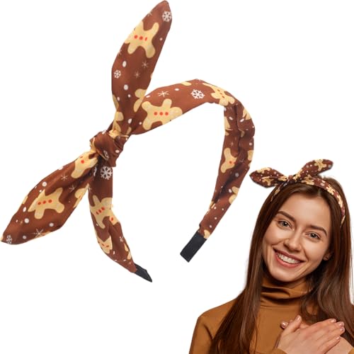 Christmas Headband Gingerbread Man Hair Band for Women Girls, Bro...