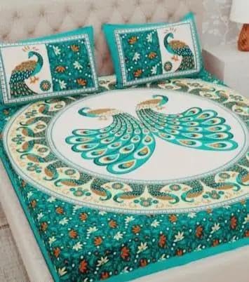 100% Pure Cotton Queen Size Bed Sheet with 2 Pillow Covers - Premium Craftsmanship & Comfortable & Durable - Gorgeous Botanical Print for Elegant Bedroom Décor (Queen Size)-image-33