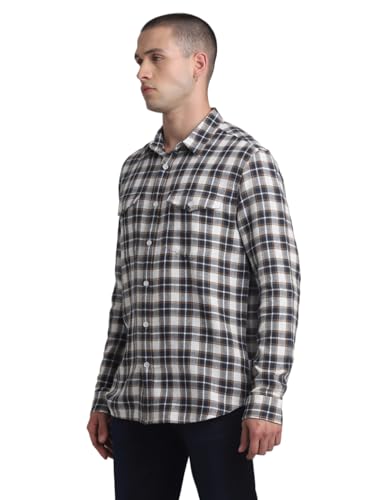Image of Jack & Jones Men's Cotton Checke Regular Fit Shirt