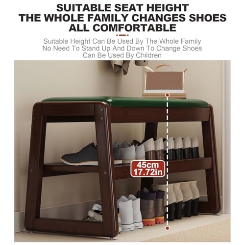 Generico Mobiletto Porta Scarpe Armadietti per corridoio Scaffale Porta Scarpe Copertura cassetto Strato Panca d'ingresso Pieghevole, Panca in Legno Elegante con Cuscino - Mobiletto Porta Scarpe per