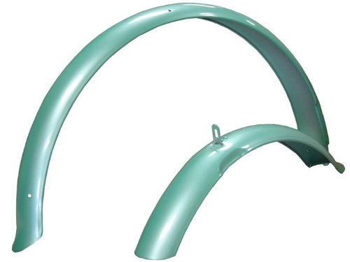 Firmstrong Beach Cruiser Bicycle Fender Set, Front/Rear, Mint Green, 26" #TOP23