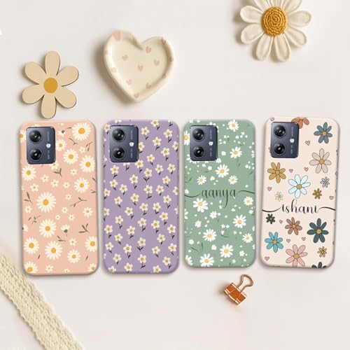 Image of COLORflow Back Cover Compatible with Motorola Moto G54 5G / G64 5G | Daisy Garden Customized Back Cover Compatible with Motorola Moto G54 5G / G64 5G