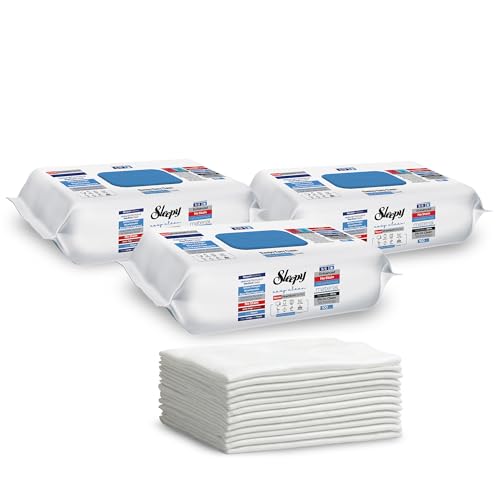 Image of Sleepy Easy Clean XL Heavy Duty Cleaning Wipes (300 Count) - Chlorine-Free Bleach & Vinegar Formula - Large 8 inchx8 inch Multi Surface Scrubbing Wipes for Bathroom, Grout, Tile, Glass, Carpet Spots & Stain