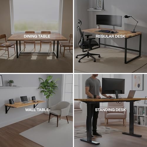 Image of COREMINDED Solid Wood Desk Table Top - Pre-Finished 1.2 inch Thick Tabletop - Universal Fit for Standing Desks, Countertops & Workstations (72 inch x 24 inch, Acacia)