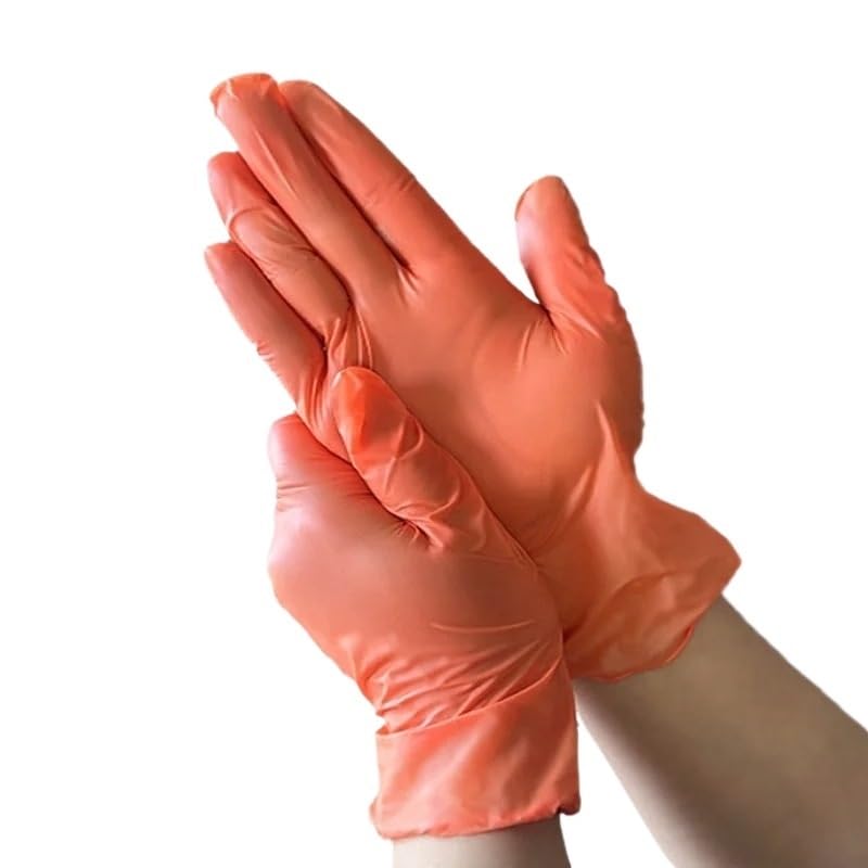Guantes de nitrilo desechables sin polvo ni látex (10-100 unidades) for peluquería, cocina, cuidado mascotas y protección diaria en la industria ligera(100pcs,M)