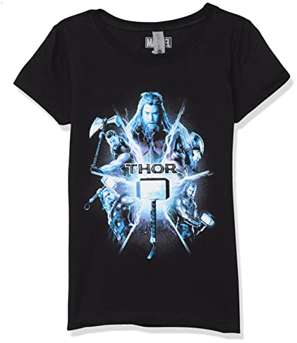 T-shirt Thor fille Marvel noir parfait pour le collège