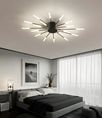 Plafonnier LED moderne starburst noir idée cadeau originale déco maison luminaire