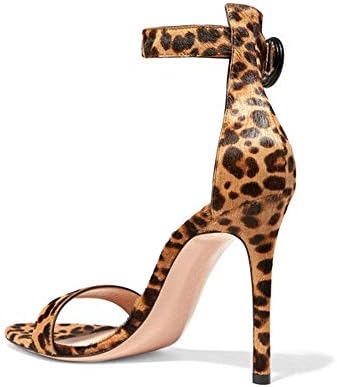 leopard print open toe heels
