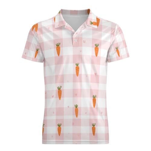 Boys' Classic Polo Shirts Short Sleeve Moisture-Wicking Golf & Tennis Shirts for Youth Teens Floral-Patterned Carrots4