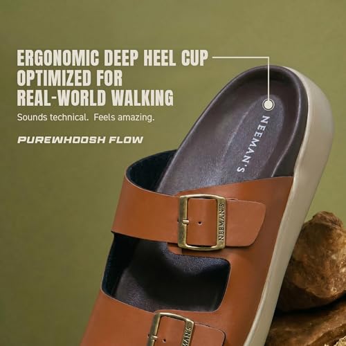 Image of Neeman's PureWhoosh Flow Sandals for Men | Waterproof Chappal | Casual Slippers with Ergonomic Arch Support & Anti Skid EVA Sole | Adjustable Strap | Lightweight Monsoon Floaters for Beach & Outdoor Wear