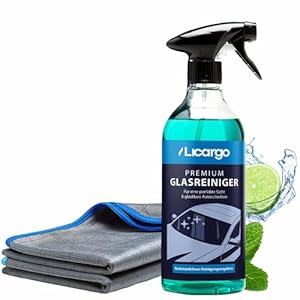 Licargo Premium Glasreiniger Set mit 2 Tüchern