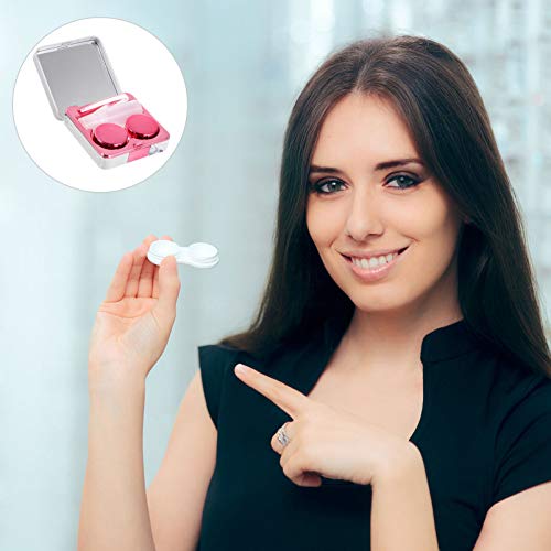 EXCEART Mármores Mini Portáteis para Viagem Porta-Caixa para Lentes de Contato Contêiner Quadrado de