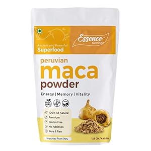 Essence Nutrition Maca Root Powder (125 Grams) – All Natural & Non GMO Maca Root Powder Imported from Peru