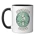 Feeling Dope Stoner Rabbit Mushroom Smoking Funny Ceramic Mug, Black/White