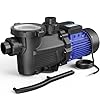 AQUASTRONG 2 HP In/Above Ground Single Speed Pool Pump, 220V, 8917GPH, High Flow, Powerful Self Primming Swimming Pool Pumps with Filter Basket