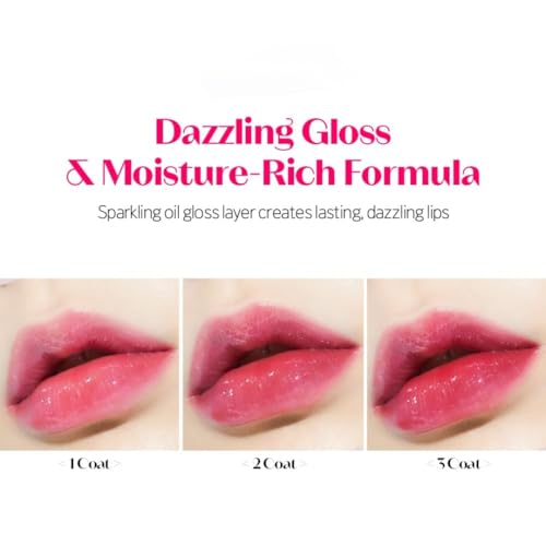 Image of Asthetic Kawaii Lip Gloss Combo Set of 4 - Heart, Candy, Toffee & Bottle Shape | pH Color Changing, Natural Pink Tint | Cute Flavored Mini Lip Gloss Gift for Women